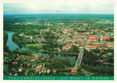 AK / Ansichtskarte  Fuerstenwalde Spree Panorama Stadt im Gruenen Stadtzentrum