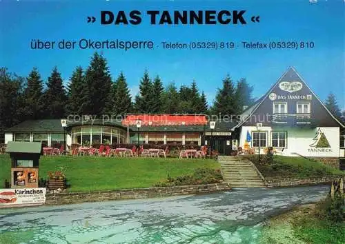 AK / Ansichtskarte  Schulenberg Oberharz Restaurant Café Landgasthaus Das Tanneck ueber der Okertalsperre