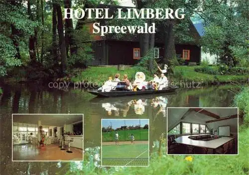 AK / Ansichtskarte  Limberg Cottbus Hotel Restaurant Limberg im Spreewald Kahnfahrt Tennis