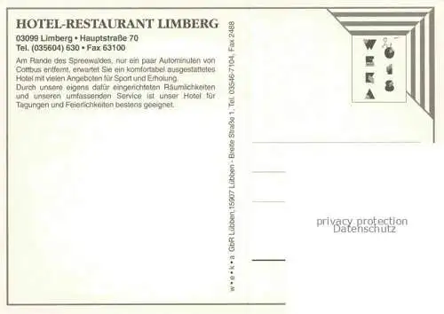 AK / Ansichtskarte  Limberg Cottbus Hotel Restaurant Limberg im Spreewald Kahnfahrt Tennis