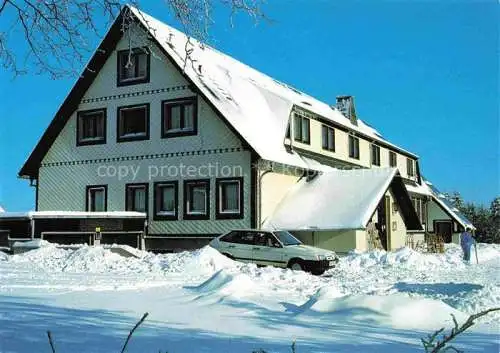 AK / Ansichtskarte  Ruhla Hotel Gruenes Herz im Winter