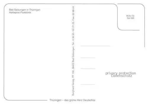 AK / Ansichtskarte  Bad Salzungen Asklepios Parkklinik