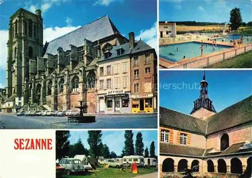 AK / Ansichtskarte  Sezanne Epernay 51 Marne Eglise Camping Piscine