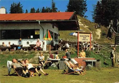 AK / Ansichtskarte  Ruhpolding Gipfelgaststaette Unternberg-Alm Sonnenterrasse Huber-Karte Nr 10.826