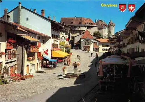 AK / Ansichtskarte  Gruyeres  Gruyere Greyerz FR La belle ville avec le château