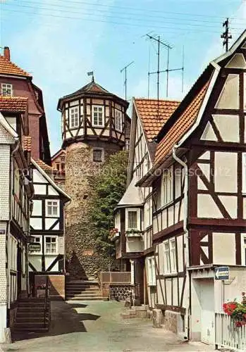 AK / Ansichtskarte  Lauterbach Heldenstein Am Ankerturm Altstadt Fachwerkhaeuser