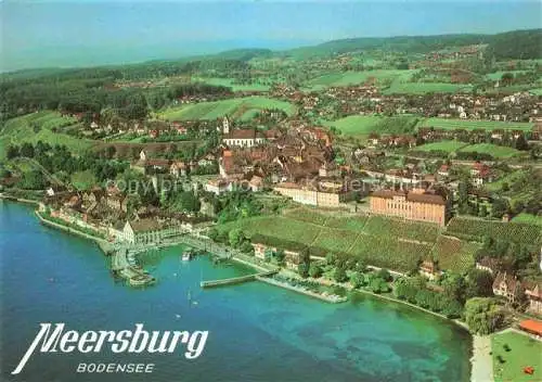 AK / Ansichtskarte  MEERSBURG Bodensee Panorama Hafen Schloss