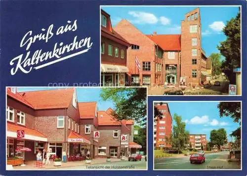 AK / Ansichtskarte  Kaltenkirchen Holstein Rathaus Holstenstrasse Landengeschaefte Apotheke Thies-Hof