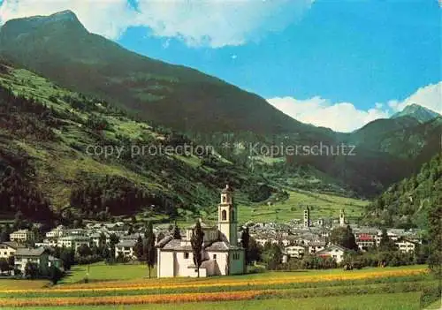 AK / Ansichtskarte  Poschiavo GR Ortsansicht mit Kirche