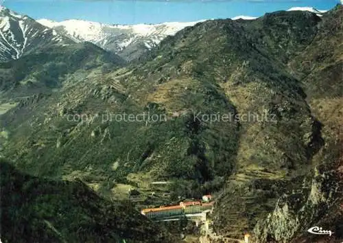 AK / Ansichtskarte  Prats-de-Mollo-la-Preste Ceret 66 Pyrenees-Orientales Vue panoramique aérienne Etablissement thermal Pic du Costabonne