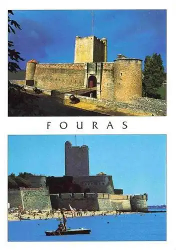 AK / Ansichtskarte  FOURAS-LES-BAINS 17 Charente-Maritime Grand Plage Château Donjon du XVe siècle Remparts