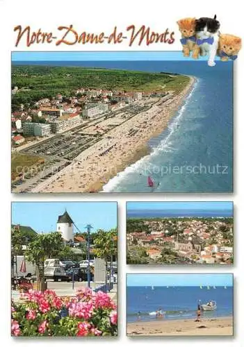 AK / Ansichtskarte  Notre-Dame-de-Monts 85 Vendee Kuestenpanorama Strand Luftaufnahme Teilansichten