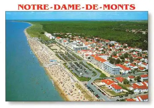 AK / Ansichtskarte  Notre-Dame-de-Monts 85 Vendee Vue générale aérienne et la plage