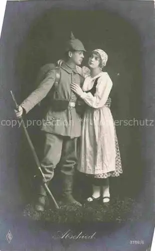 AK / Ansichtskarte  Foto PFB Nr. 3786/6 Abschid Frau Soldat