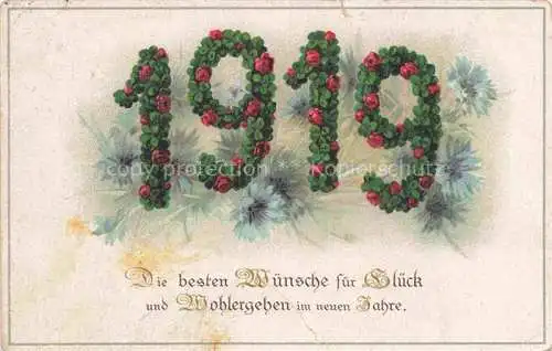 AK / Ansichtskarte  Jahreszahl-AK Year Annee Ano 1919 Neujahr Glueck