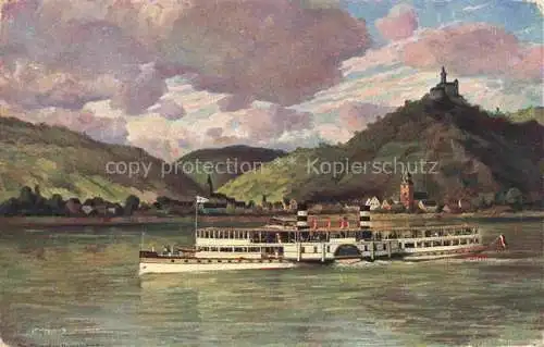 AK / Ansichtskarte  Dampfer Seitenrad Ernst Ludwig Auf dem Rhein