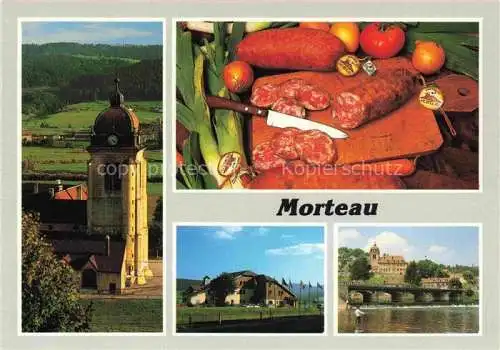 AK / Ansichtskarte  Morteau Pontarlier 25 Doubs Eglise Saucisse de Morteau appelés Jésus Centre Espace Pont sur le Doubs