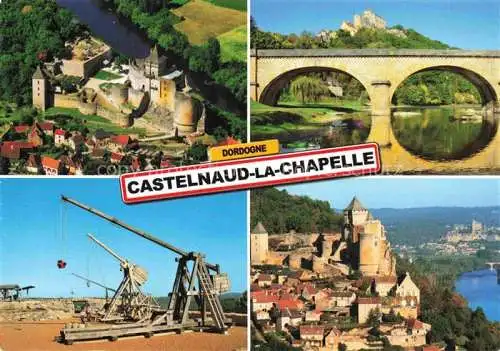 AK / Ansichtskarte  Castelnaud-la-Chapelle 24 Dordogne Château vue aérienne Pont 