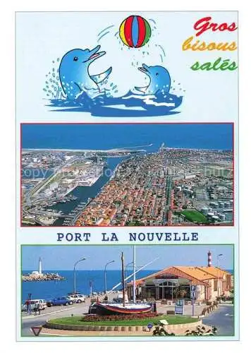 AK / Ansichtskarte  Port-la-Nouvelle Entrée du port vue aérienne Bistro au port