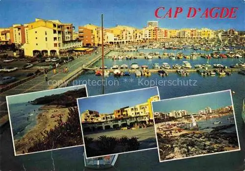 AK / Ansichtskarte  Cap-d Agde Panorama Hafen Strand