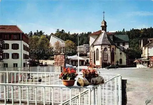 AK / Ansichtskarte  Trois Epis Haut Rhin Elsass Place Chapelle Notre Dame et la nouvelle Basilique