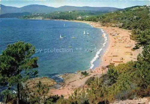 AK / Ansichtskarte  La Croix-Valmer 83 Var Cap Mimosa Plage de Gigaro au fond le Cap Myrthe Sylvabelle et les Roches Vertes