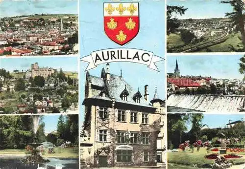 AK / Ansichtskarte  Aurillac 15 Vue générale Château Saint-Etienne Bassin des cygnes Maison des Consuls vieilles maisons sur la Jordanne Square