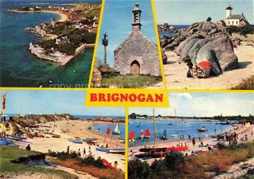 AK / Ansichtskarte  Brignogan 29 Rocher du Chameau Chapelle Pol Plage Phare et des Crapauds