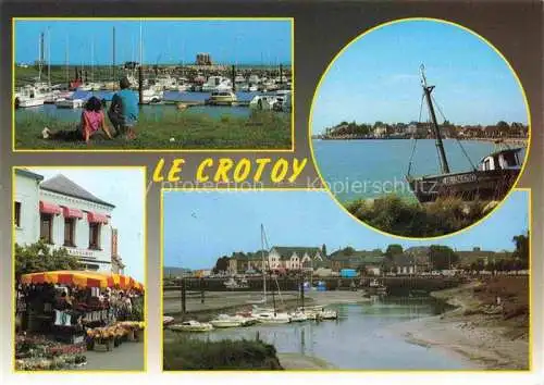 AK / Ansichtskarte  Le Crotoy 80 Somme Port de plaisance Baie de Somme Marché Port