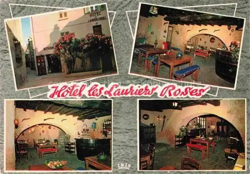 AK / Ansichtskarte  Saint-Florent 2B Haute-Corse Hôtel les Lauriers Roses Salle à manger Bar une vieille rue