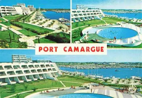 AK / Ansichtskarte  Port-Camargue 30 Gard Jardin du Port Piscine Centre Commercial