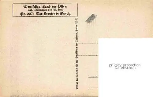 AK / Ansichtskarte  Danzig GDANSK PL Das Krantor in Danzig Zeichnung