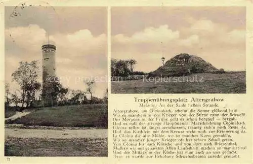 AK / Ansichtskarte  Altengrabow  Alten-Grabow Kaserne Jerichower Land Turm Huegel Truppenuebungsplatz
