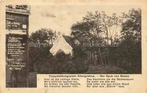 AK / Ansichtskarte  Altengrabow  Alten-Grabow Kaserne Jerichower Land Der Spuk von Gloine