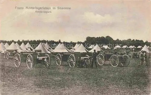 AK / Ansichtskarte  Sissonne 02 Aisne Militaerlagr Artilleriepark