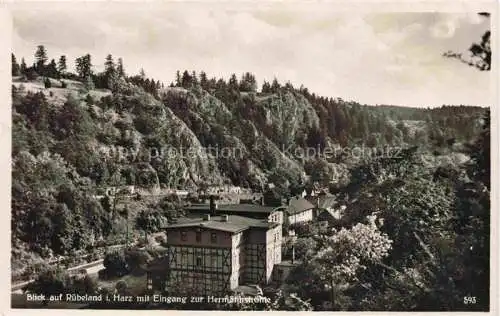 AK / Ansichtskarte  Ruebeland Elbingerode Harz Eingang ur Hermannshoehle