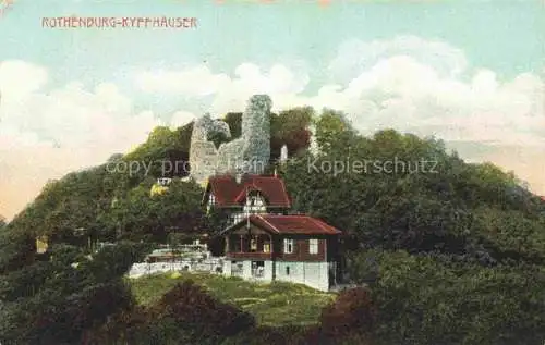 AK / Ansichtskarte  Rothenburg Kyffhaeuser Steinthaleben Thueringen Burgruine