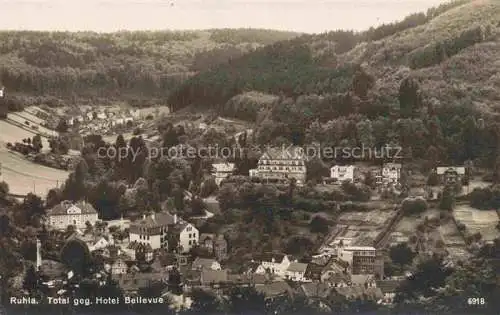 AK / Ansichtskarte  Ruhla Totalansicht Blick gegen Hotel Bellevue