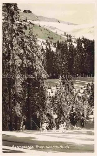 AK / Ansichtskarte  Prinz-Heinrich-Baude Riesengebirge PL Bergbaude im Riesengebirge Winterlandschaft