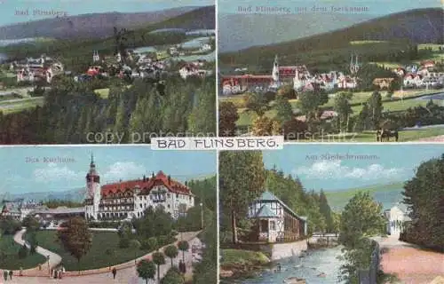 AK / Ansichtskarte  Bad Flinsberg Swieradow Zdroj PL Panorama Blick gegen Iserkamm Kurhaus Niederbrunnen