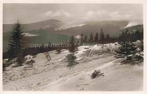 AK / Ansichtskarte  Karpacz Krummhuebel Riesengebirge PL Winterpanorama Weg zur Schlingelbaude mit Schneekoppenblick