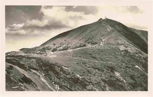 AK / Ansichtskarte  Schneekoppe Snezka CZ Panorama Bergbaude im Riesengebirge