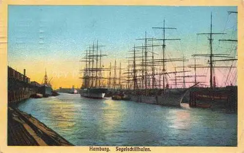 AK / Ansichtskarte  Segelschiffe Sailing Ship Navire a Voiles Barco de Vela-- Hamburg Hafen