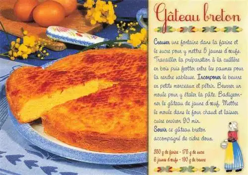 AK / Ansichtskarte  Rezept Recette-- Gateau breton