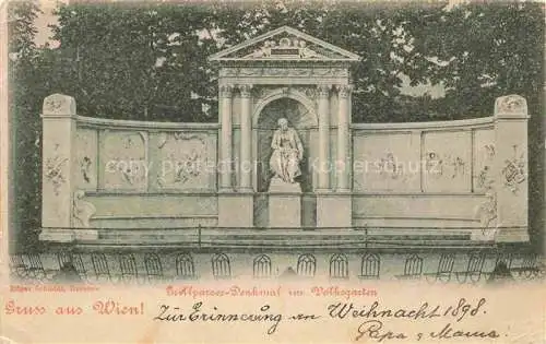 AK / Ansichtskarte  Skulpturen Wien Edgar Schmidt Grillpazzer denkmal Volksgarten