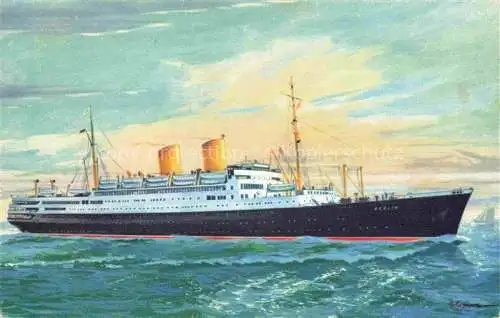 AK / Ansichtskarte  Dampfer Oceanliner Norddeutscher Lloyd Bremen MS Berlin