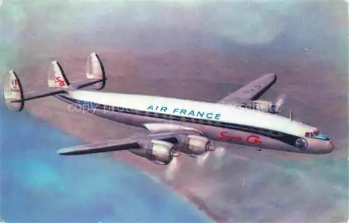 AK / Ansichtskarte  Flugzeuge Zivil Air France Lockheed super G Constellation