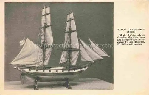 AK / Ansichtskarte  Segelschiffe Sailing Ship Navire a Voiles Barco de Vela-- H.M.S. Fantome Modelofa 16 gun brig Sir William Symonds