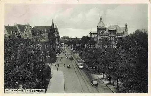 AK / Ansichtskarte  Strassenbahn Tramway-- Hannover Georgstrasse