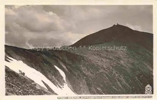 AK / Ansichtskarte  Foto Hahn Nr. 7341 Riesengebirge Schneekoppe Baude vom Brunnberg